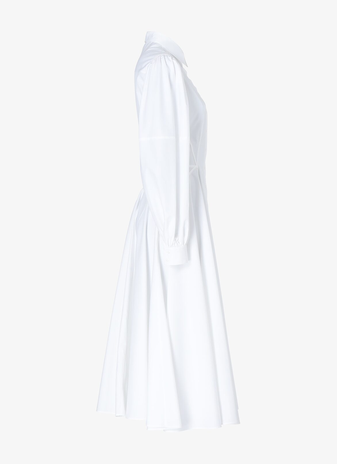 LONG SLEEVE DRESS POPELINE JAPONAISE WHITE ALAÏA WHITE  LONG SLEEVE DRESS POPELINE JAPONAISE WHITE